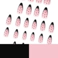 thumbnail image 4 of Uñas postizas adhesivas HPYFOI almendra mediana con lunares, 24 piezas, 4 of 7