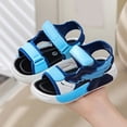 thumbnail image 2 of Dakaela 2-8Y Boys Girls Sandals Summer Athletic Hiking Beach Water Shoes Outdoor Open Toe Fashion Sneakers with Double Hook and Loops Blue, 2 of 8
