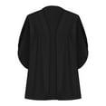 thumbnail image 5 of Women's Kimono Cardigan 3/4 Sleeve - Eyelet Beach Cover up Vacation Top | Baberdicy | Womens Kimono Cardigans Eyelet Bathing Suit Cover up Solid Beach (Black | L), 5 of 6