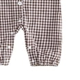 thumbnail image 6 of mgoYE Fall Baby Girl Clothes Long Sleeve Romper Peter Pan Collar Jumpsuit Infant Newborn Outfits Gingham Outfit(Coffee,6-9 Months), 6 of 7