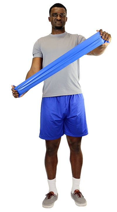 CanDo exercise band, blue, 25 yard dispenser