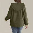 thumbnail image 5 of QATAINLAV Womens Sherpa Lined Zip Up Hoodies Long Sleeve Cute Oversized Sweatshirts Solid Color Hooded Jacket with Pockets, Army Green, XXL, 5 of 8