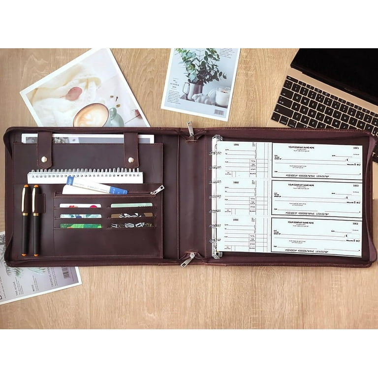 Binder Rings Check Binder For End-Stub Deskbook Checks - ABC Check Printing 9 Ring Check Binder