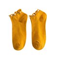 thumbnail image 5 of Uooqdmx Ankle Socks for Women, Short Socks for Women, Breathable Socks Women, Cotton Socks for Women, Ruffle Socks, Yellow One Size, 5 of 7
