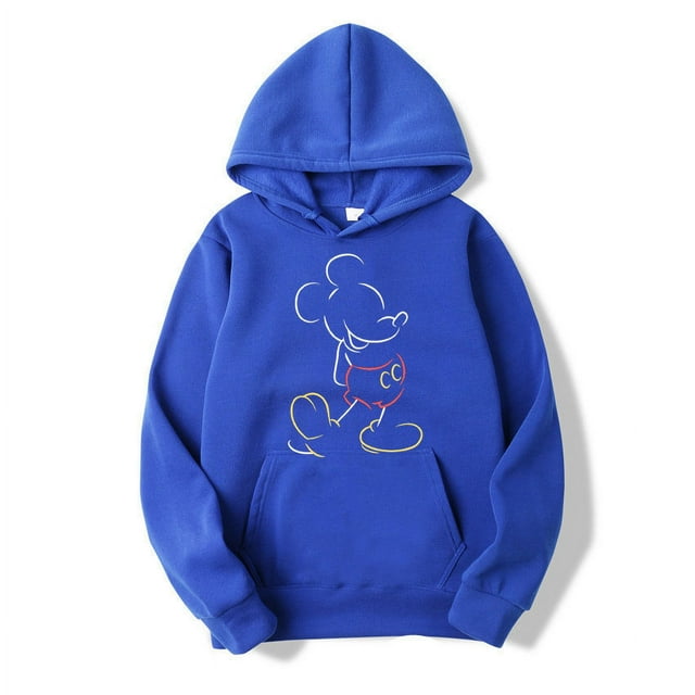 Mickey Mouse Line Pop Unisex Hoodie Cartoon Fashion Couple Oversized Sweatshirt Tops Spring Autumn Pullover
