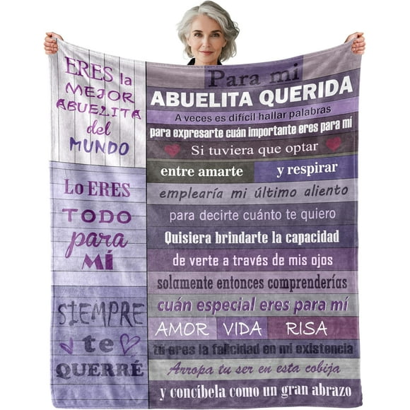 LHSHID Abuela Gifts Abuela Grandma Blanket Grandma Gifts in Spanish Gifts for Grandma Grandma Birthday Gifts 40"x50"