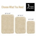 thumbnail image 2 of PiccoCasa Luxury Soft Plush Shaggy Thick Microfiber Bath Mat Floor Mat Non-slip Rubber Back Beige 24" x 35", 2 of 7