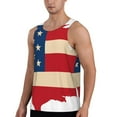 thumbnail image 2 of Gukieu American Flag Map Print Men's Quick Dry Fitness Vest, Round Neck Sleeveless Fitness Bodybuilding Top-XX-Large, 2 of 7