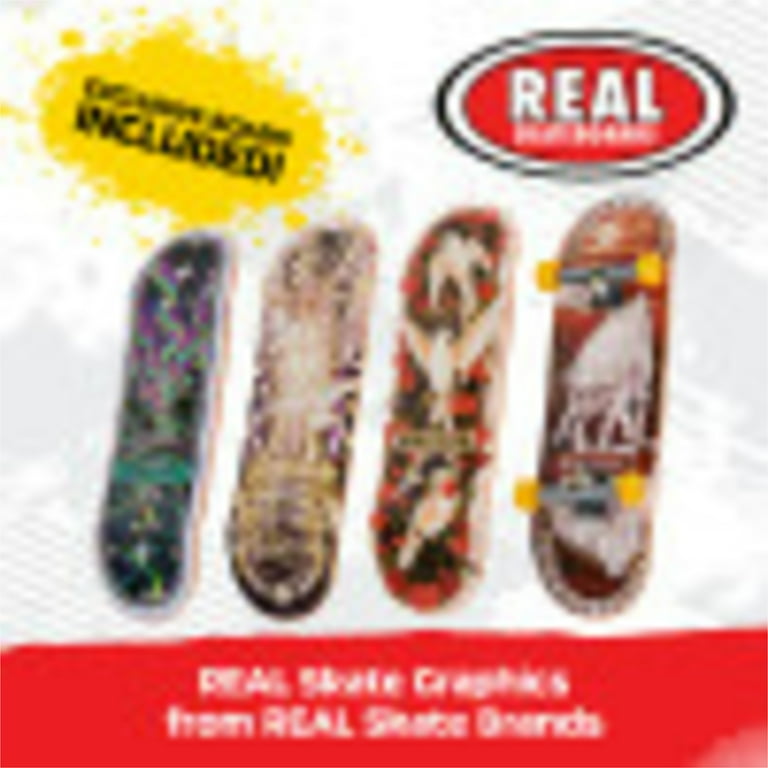 Tech Deck, Ultra DLX Fingerboard 4-Pack, Real Skateboards