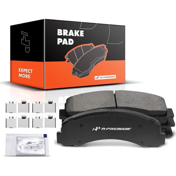 A-Premium Front Ceramic Disc Brake Pads Set Compatible with Select Ford and Lincoln Models - For F-150 2010-2020 Expedition 2010-2021 Navigator 2010-2021 with Hardware 4 Pcs