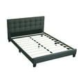 thumbnail image 5 of Tcbosik Bed Frame with Upholstered Button Tufted Headboard, Full Size Platform Bed for Bedroom, No Box Spring Needed, Charcoal, 5 of 7