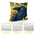 thumbnail image 4 of RUIYC Aesthetic Decorative Fine Crafted Yellow Blue Grey Bird Flower Vintage Ink Blue Bird Flower Short Plush Pillowcase White, 4 of 5