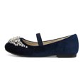 thumbnail image 2 of Dream Pairs Kids Girls Mary Jane Princess Flats Wedding Party Shoes AURORA-03 NAVY/SUEDE Size 2 Little Kid, 2 of 6