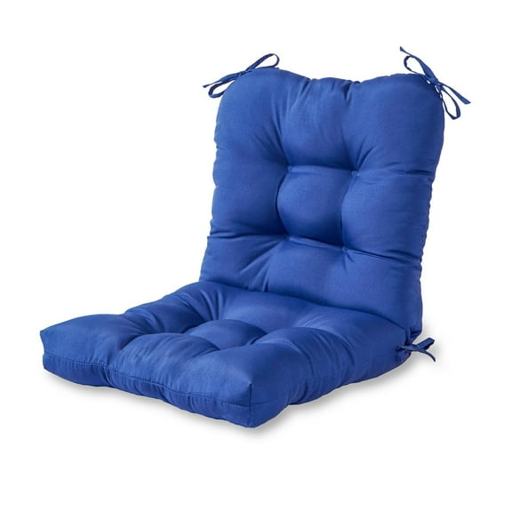 Greendale Home Fashions Marine Blue 42 x 21 in. Outdoor Reversible Tufted Chair Cushion