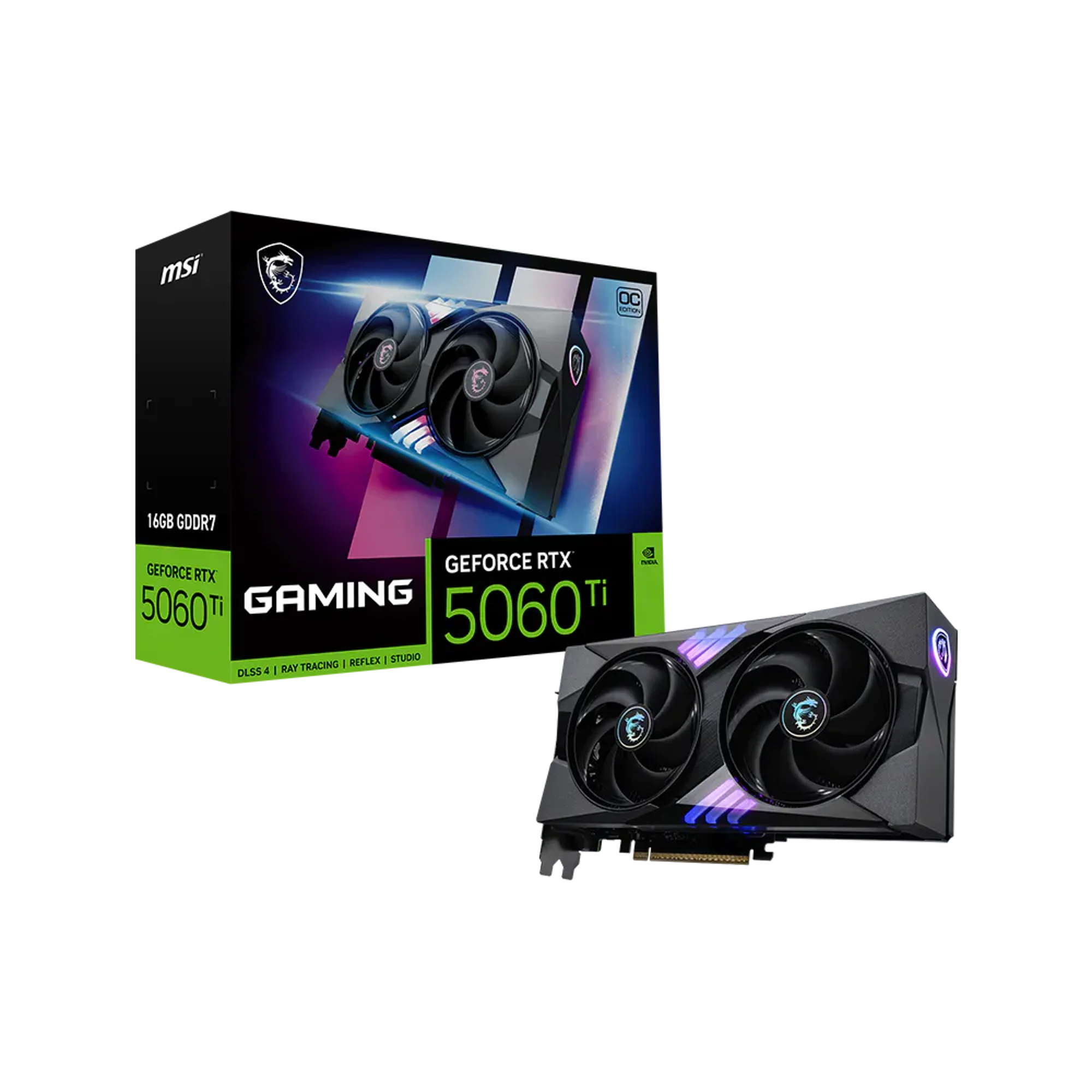 グラフィックボード・グラボ・ビデオカード MSI GEFORCE RTX 5060 Ti 16GB GDDR7 MSI Gaming RTX 5060 Ti 16G Gaming OC Graphics Card (16GB GDDR7