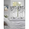 thumbnail image 3 of Black Leaves Living Room Curtains 2 Panel, Summer Botanical Cafe Window Treatment, Farmhouse Bedroom Bathroom Kitchen Curtains Drapes 104"x54", 3 of 6