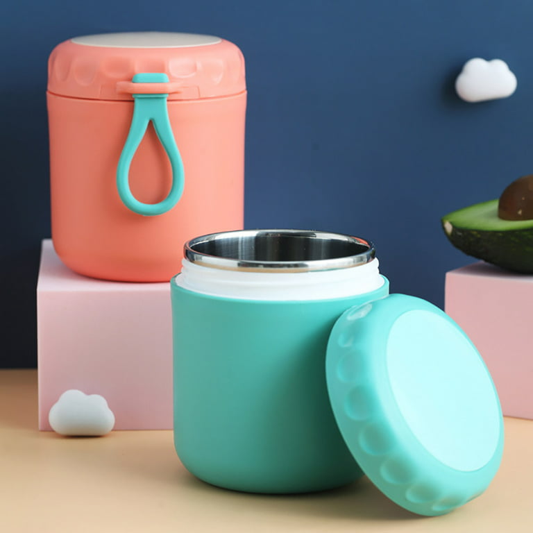 Monfince 500m Plastic Portable Soup Cup With Lid Lunch Box Food Container  Breakfast Cup Food Jar Milk Soup Cup With Spoon Leakproof Bento Box 