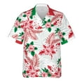 thumbnail image 2 of Tropical Floral Italy Flag Color Hawaiian Shirt S-5XL, 2 of 5