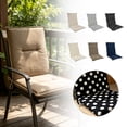 thumbnail image 2 of Outdoor Chair Cushion , Waterproof Patio Seat Cushion with Straps and Removable Cover for Garden, Lawn and Patio Furniture(White,One Size), 2 of 6