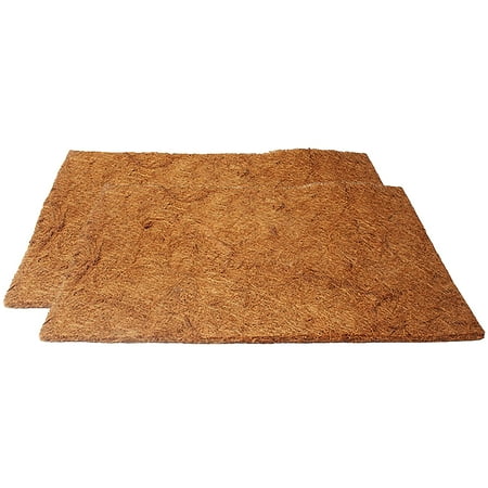 

NUOLUX 2 Pcs Natural Coconut Fiber Mat Wear-resistant Cushion Reptile Pet Breathable Bedding Liner (50x30cm)