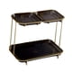 thumbnail image 3 of Organizador de tocador moderno de 2 niveles para cosméticos de baño Negro, 3 of 7