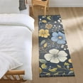 thumbnail image 3 of Yayeee Runner Rug for Bedroom 2'x6' Machine Washable Hallway Non Slip Mat, Navy Floral Pattern, 3 of 8