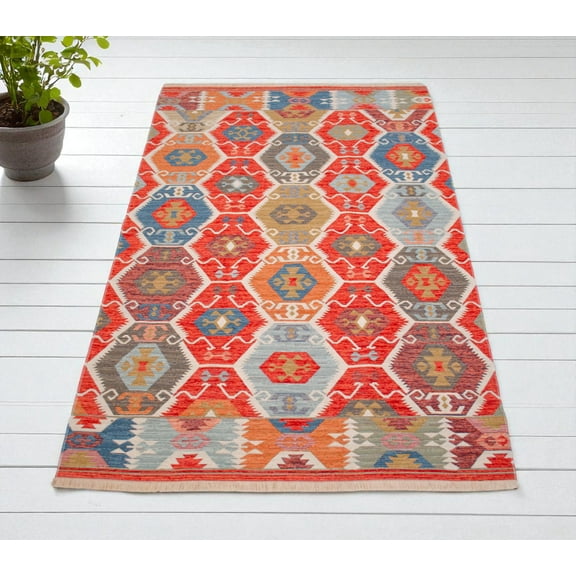 Turkish Rug, Kilim Rug, Area Rug, Barak Rug, New Rug, 4x6 ft Approx