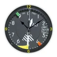 thumbnail image 3 of Luxury Faux Gold Minimalist Aviation Aircraft Large Wall Clock for Pilot Airplane Flight Round Wall Watch Living Room Home Decor（14 Inch）, 3 of 6