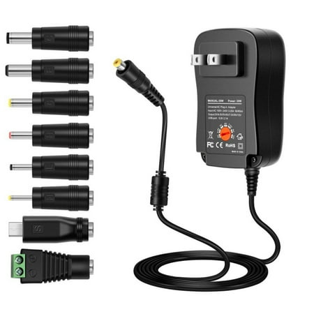 30W Universal Multi Voltage AC/DC Adapter Switching Power Supply with 8 ...