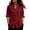 Wine, variant on cocolona Linen Button Down Solid Color Blouses for Women Collar Long Sleeve Shirts Dressy Casual Tops