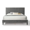 thumbnail image 3 of Furniture of America Colly Adult Queen Chenille Fabric Upholstered Platform Bed, Dark Gray, 3 of 25
