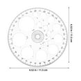 thumbnail image 5 of OULII 8Pcs Multi-use Circle Protractor Plastic Protractor Ruler Geometry Circle Protractor Accessory, 5 of 8