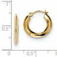 thumbnail image 2 of 14K Yellow Gold Polished Knife Edge Hoops, 2 of 2