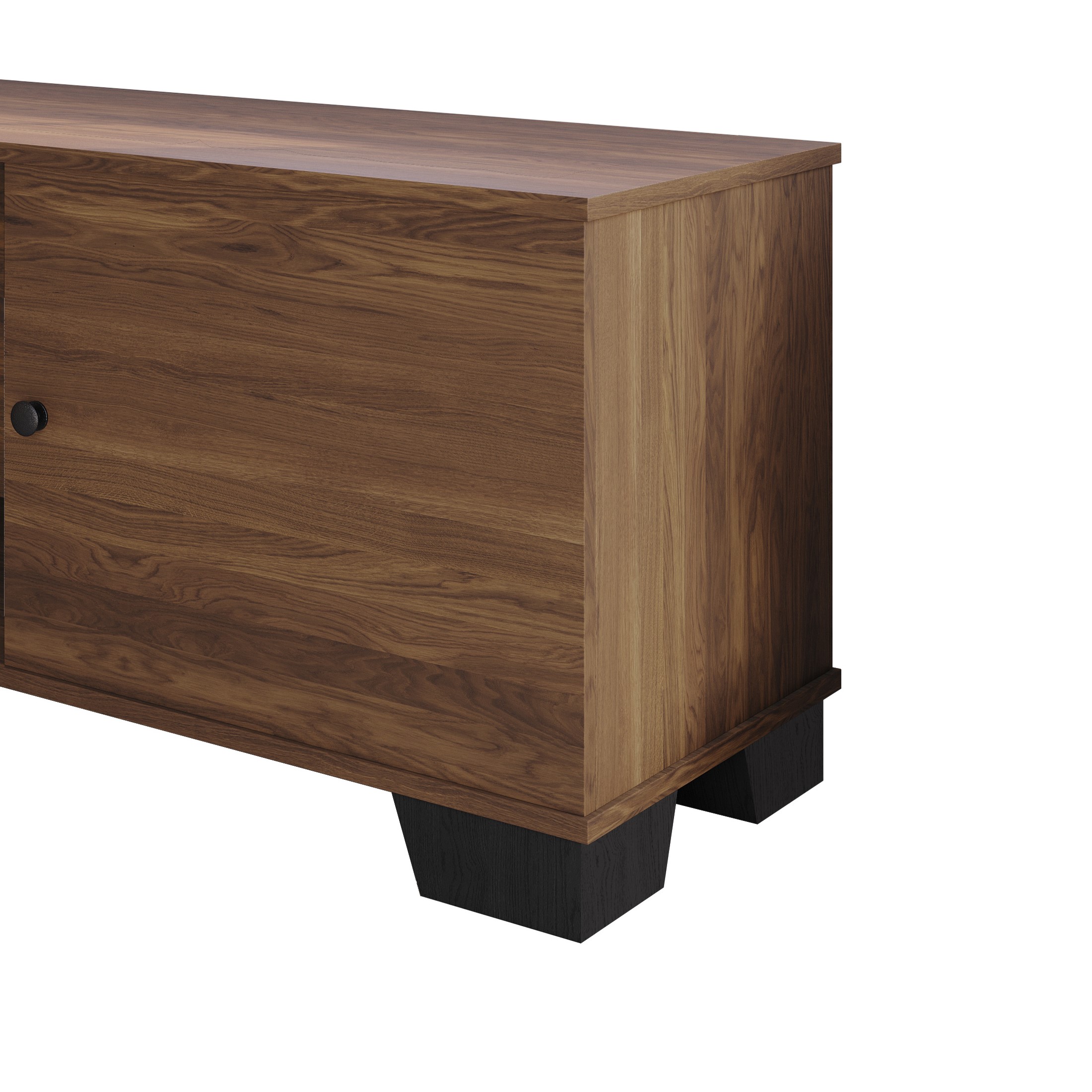 Home Design Smyrna Storage Cabinet Bench with Spacious Hidden Compartment, Sturdy Construction, Multi-Purpose Design for Entryway, Bedroom, or Living Room, Brown