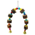 thumbnail image 2 of Parrot Chew Block Bell Teeth Cleaning Bird Chewing Block Parrot Hanging Toy, 2 of 8