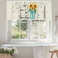 thumbnail image 4 of You Are My Sunshine Valances for Windows, 42 x 12in, Retro Sunflower Bee Farm Rod Pocket Kitchen Valance Curtain Light Filtering Window Treatments for Living Room Bedroom, 1 Panel, 4 of 7