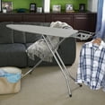 thumbnail image 3 of Household Essentials Wide Top Ironing Board, 4-Legs, Steel Top Ironing Board with Fixed Iron Rest, Fiber Pad, Scorch and Stain Resistant, Silver Frame and Silicone-Coated Cotton Cover, 3 of 7