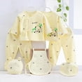 thumbnail image 2 of mgoYE Preemie Girl Clothes 7PCS Newborn 0-3M Boys Girls Baby Cotton Clothes Bib Tops Hat Pants Bellyband Suit Outfit Sets OneSize, 2 of 9