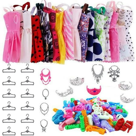 

Doll Clothes Set Doll Clothing Jewelry Accessories Safety Funny Shoes Fashion Doll for Girls