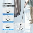thumbnail image 4 of 3 Speeds Electric Spin Scrubber, Cordless Cleaning Brush with 7 Replaceable Brush Heads, 360 Power Scrubber with Adjustable & Detachable Handle for Bathroom Kitchen Tub Floor Tile, White, 4 of 8