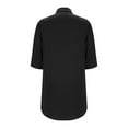 thumbnail image 5 of Purcolt Oversized Shirt Dress for Women, Plus Size Casual Button Down 3/4 Rolled-Up Sleeve Collared Loose Fit Flowy Maxi Long Dress, 5 of 6