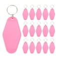 thumbnail image 1 of Unique Bargains Vintage Motel Keychain Blank Hotel Keychains Rhombus Retro Key Tag, Pink, 16 Pack, 1 of 7