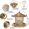thumbnail image 4 of Samhe Metal Wild Bird Feeder, Heavy Duty 2lbs Capacity Cute Lantern Bird Feeder for Garden Yard Outside Hanging, 4 of 10