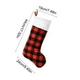 thumbnail image 3 of Christmas Decoration Red Black Checkered Plush Stocking Hanging Ornament Gift Candy Bag Pendant Festive Sock Decor Seasonal Hanging Accent, 3 of 5
