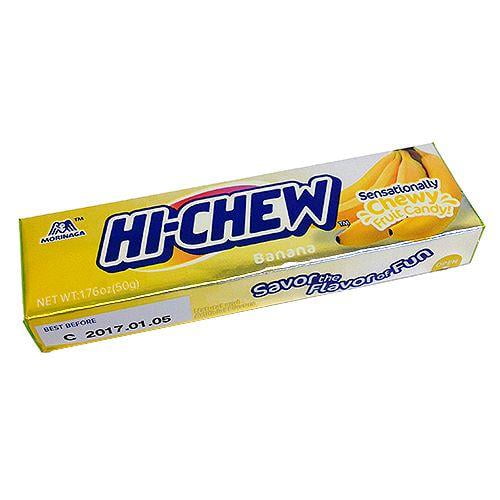 HI-CHEW Banana - Box of 15 Sticks, 1.76oz ea | Unique Fun Soft & Chewy Taffy Candy | Immensely Juicy Fruit Flavors