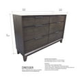 thumbnail image 2 of InRoom Furniture B6570-D Wood Dresser, Gray & Oak, 2 of 4