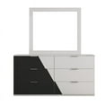 thumbnail image 5 of Camilla Queen 5-N Bedroom Set made with Engineered Wood in White & Black, 5 of 11