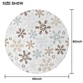 thumbnail image 6 of Light Christmas Snowflake Pattern Round Tablecloth 60"x60",Wrinkle Wipeable Table Cloth for Kitchen Dining Room Picnic Patio Party, 6 of 6