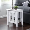 thumbnail image 2 of Leo & Lacey 14" Solid Wood End Table with Sturdy Legs in White, 2 of 4