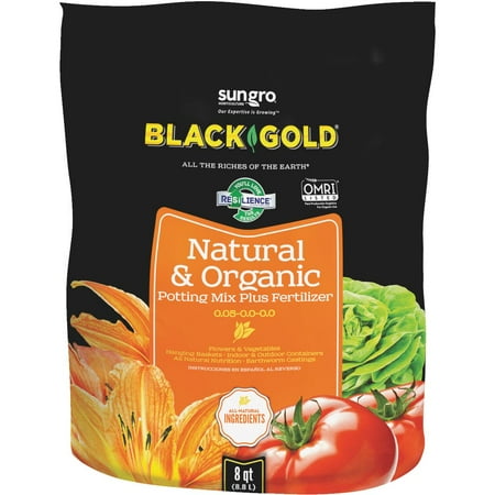 Black Gold 8 Qt. 8 Lb. All Purpose Natural & Organic Potting Soil 1402040.Q08P